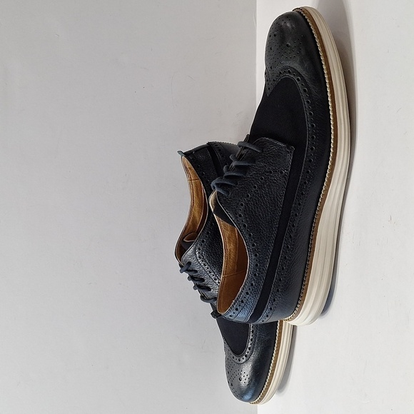 Cole Haan Men\'s Preppy Whiskey Navy Leather Tucker Oxford II Shoes Size 8.5 main image 8